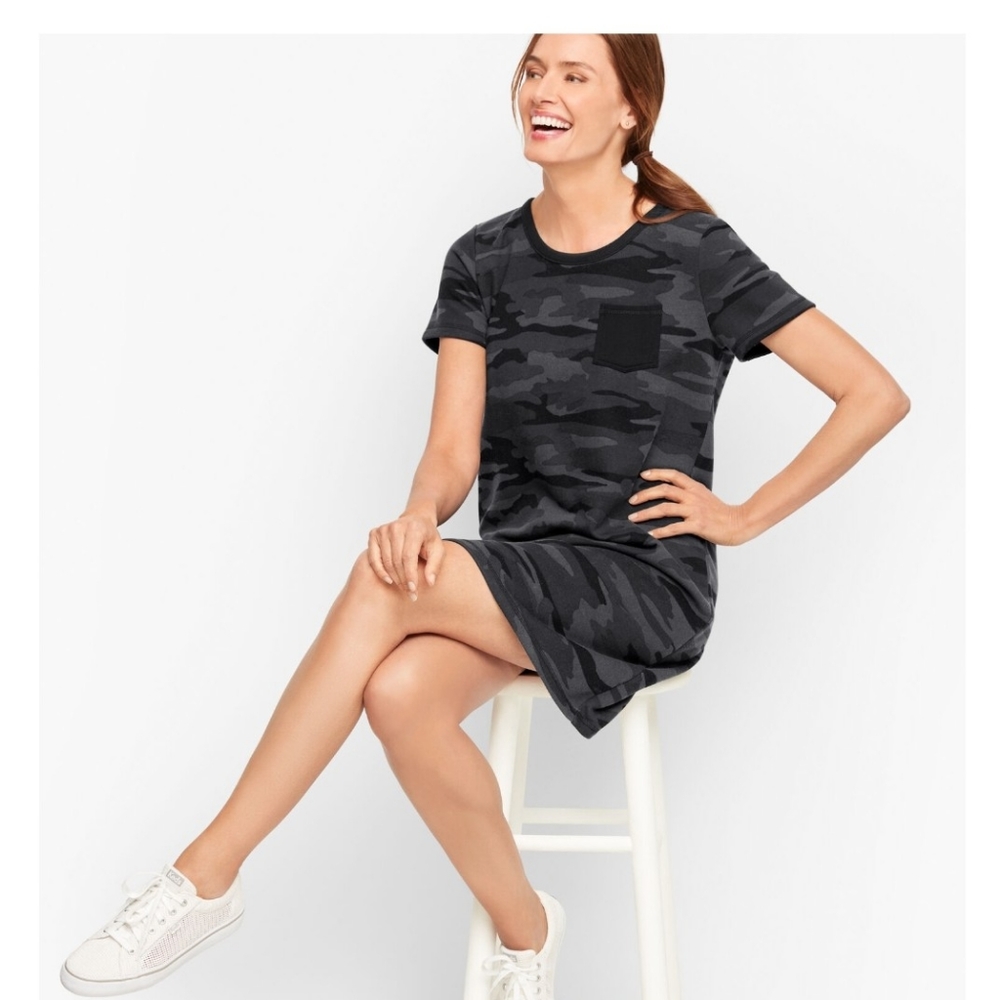 Talbots camo shirt dress